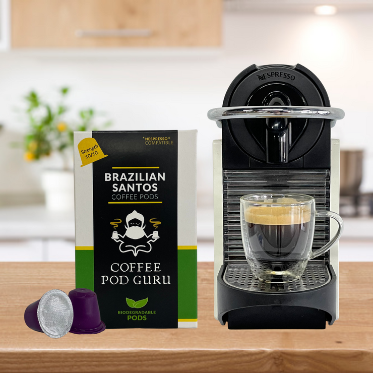Brazilian Santos Pods - 10 pack Coffee Pods Compatible with Nespresso® OriginalLine™ machines